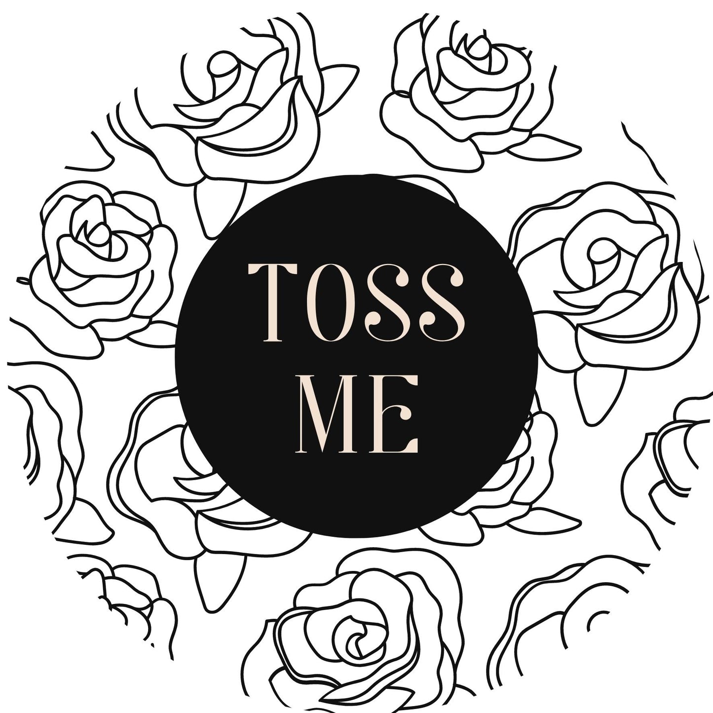 TOSS ME #8 Confetti Pre-Printed Sticker