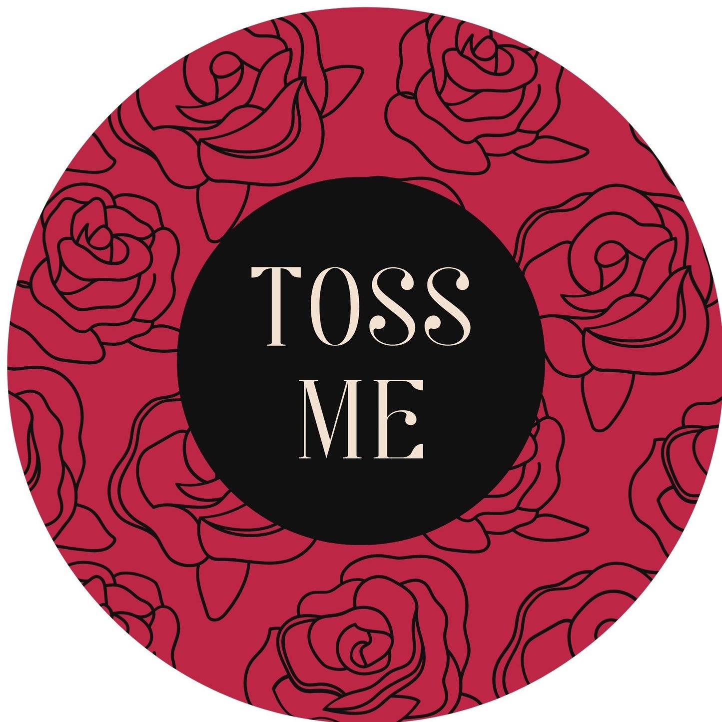 TOSS ME #8 Confetti Pre-Printed Sticker