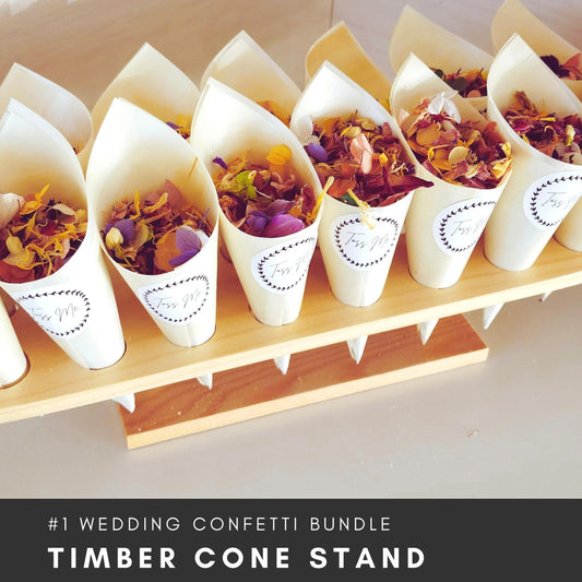Timber Cone Stand Wedding Bundle (20 Cones)