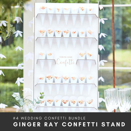 Ginger Ray Confetti Cone Stand Wedding Bundle (32 Cones)