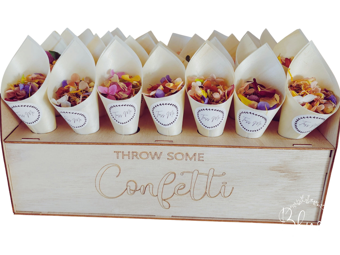 Wooden Confetti Cone Tray