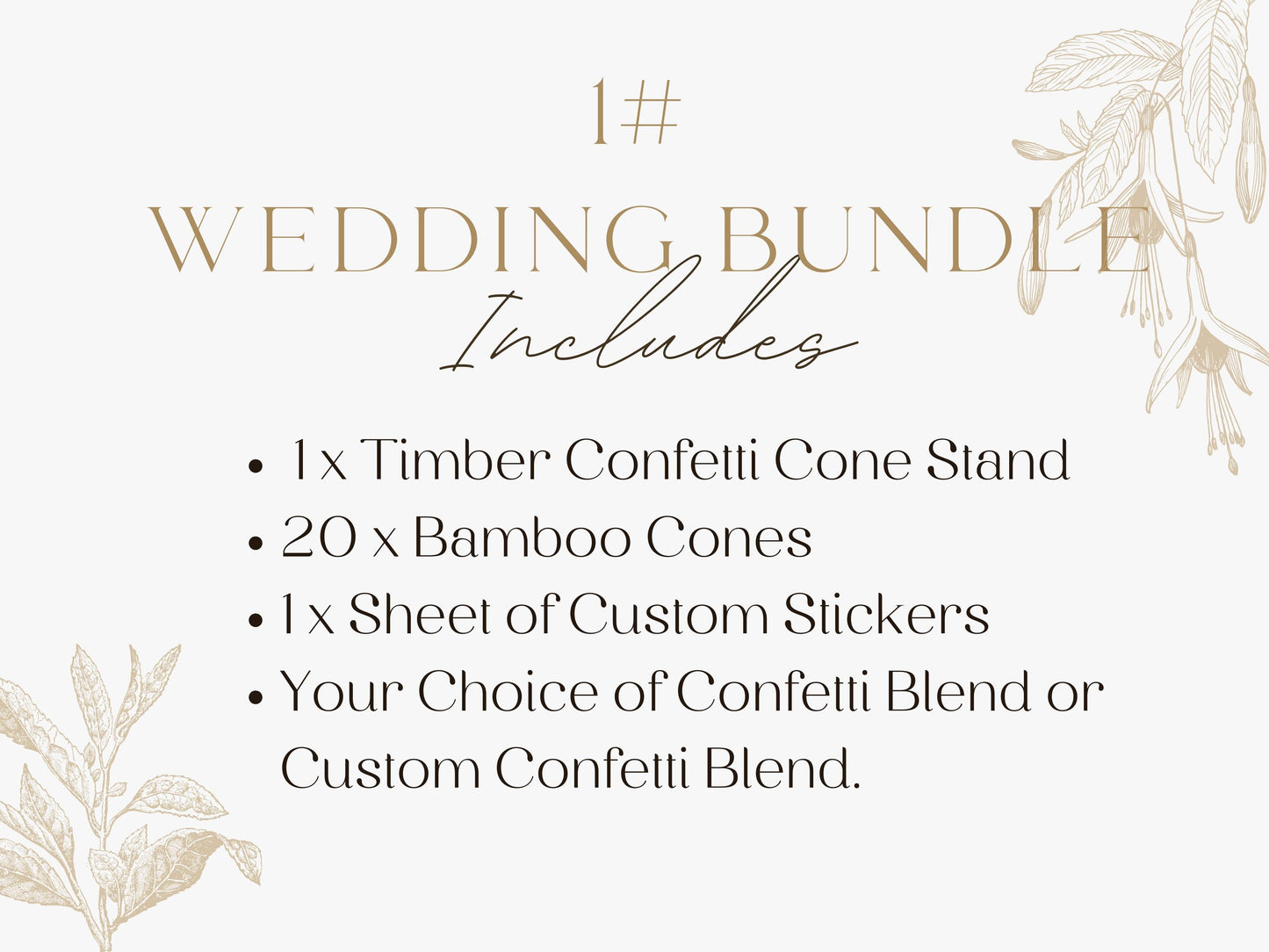 Timber Cone Stand Wedding Bundle (20 Cones)