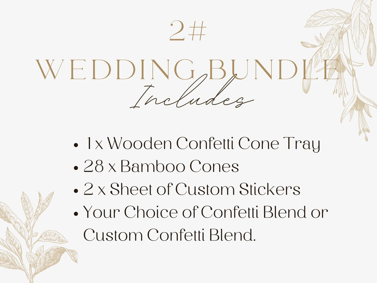 Wooden Confetti Cone Tray Wedding Bundle (28 Cones)