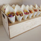 Wooden Confetti Cone Tray Wedding Bundle (28 Cones)