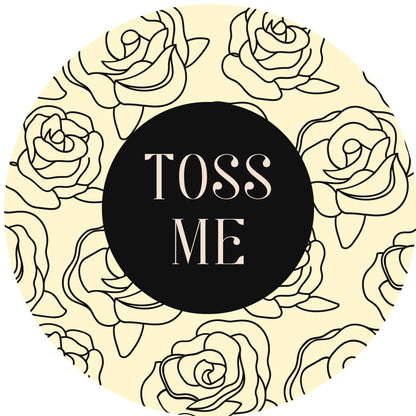 TOSS ME #8 Confetti Pre-Printed Sticker