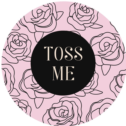 TOSS ME #8 Confetti Pre-Printed Sticker