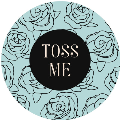 TOSS ME #8 Confetti Pre-Printed Sticker