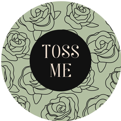 TOSS ME #8 Confetti Pre-Printed Sticker