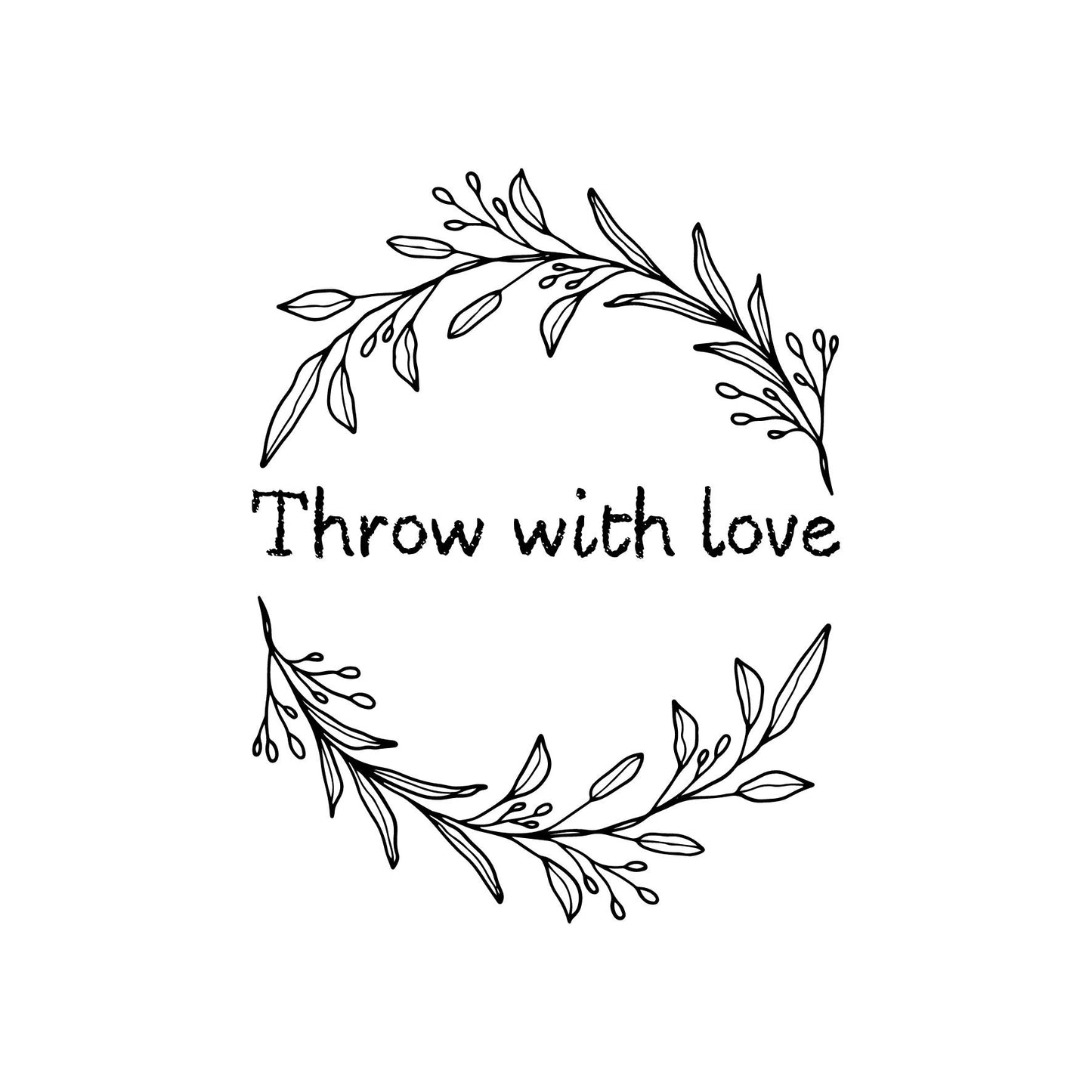 THROW WITH LOVE #12 Confetti Pre-Printed Sticker