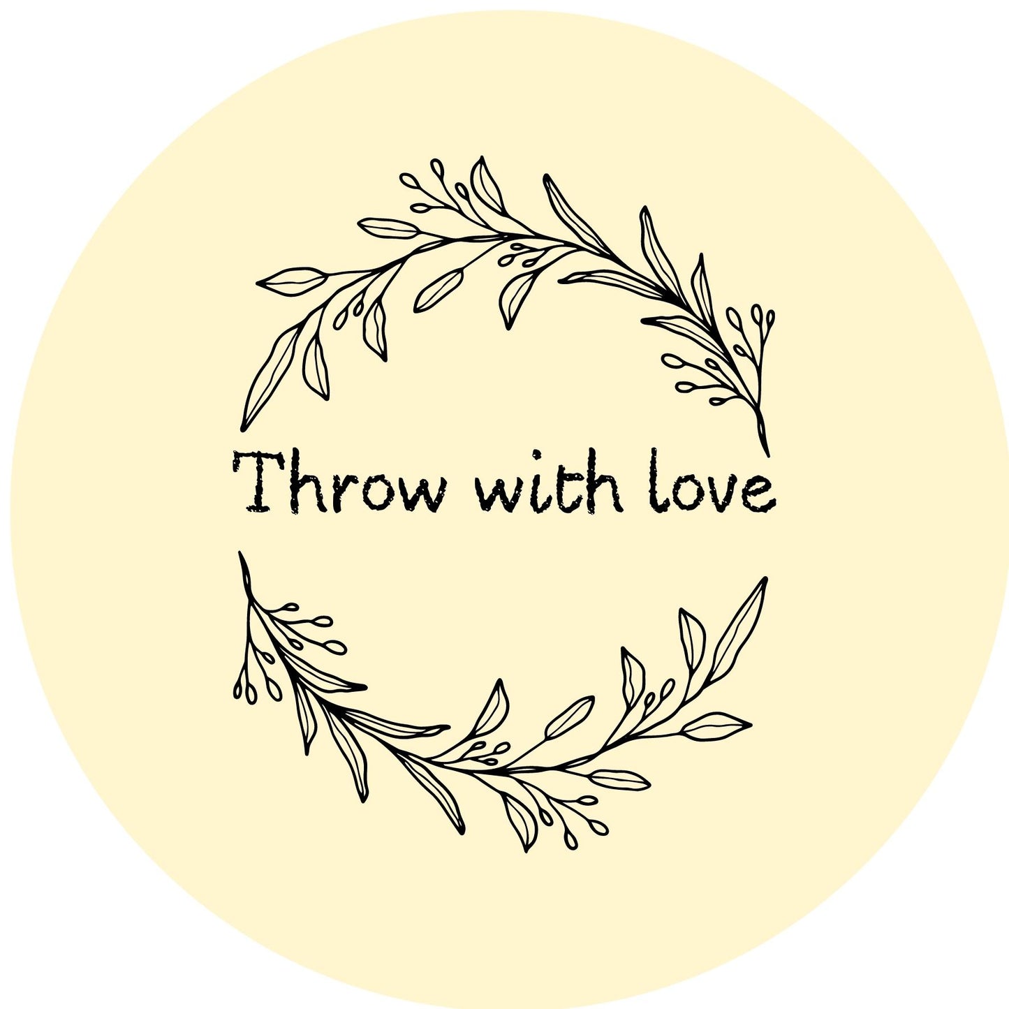 THROW WITH LOVE #12 Confetti Pre-Printed Sticker