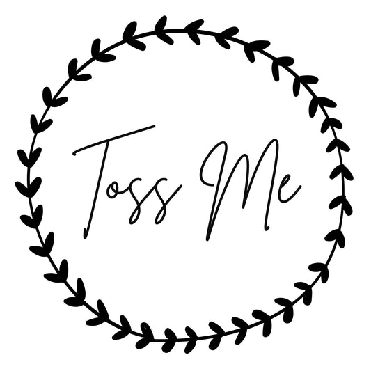 TOSS ME #4 Confetti Pre-Printed Sticker