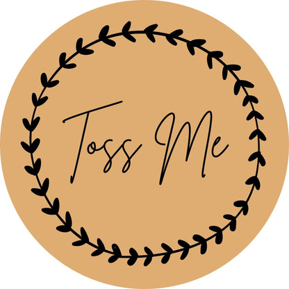 TOSS ME #4 Confetti Pre-Printed Sticker