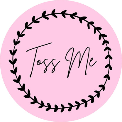 TOSS ME #4 Confetti Pre-Printed Sticker