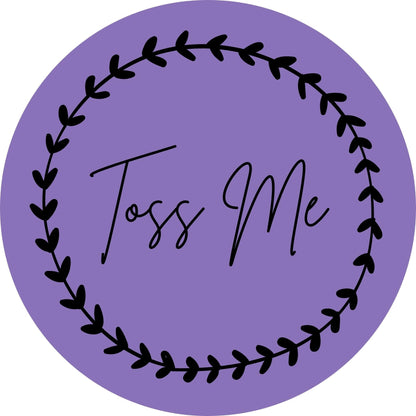 TOSS ME #4 Confetti Pre-Printed Sticker