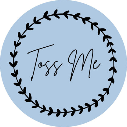 TOSS ME #4 Confetti Pre-Printed Sticker