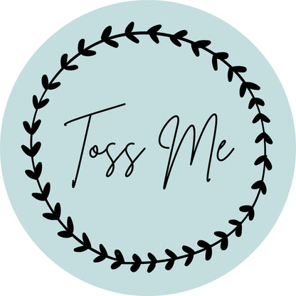 TOSS ME #4 Confetti Pre-Printed Sticker