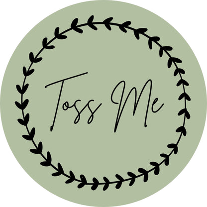 TOSS ME #4 Confetti Pre-Printed Sticker