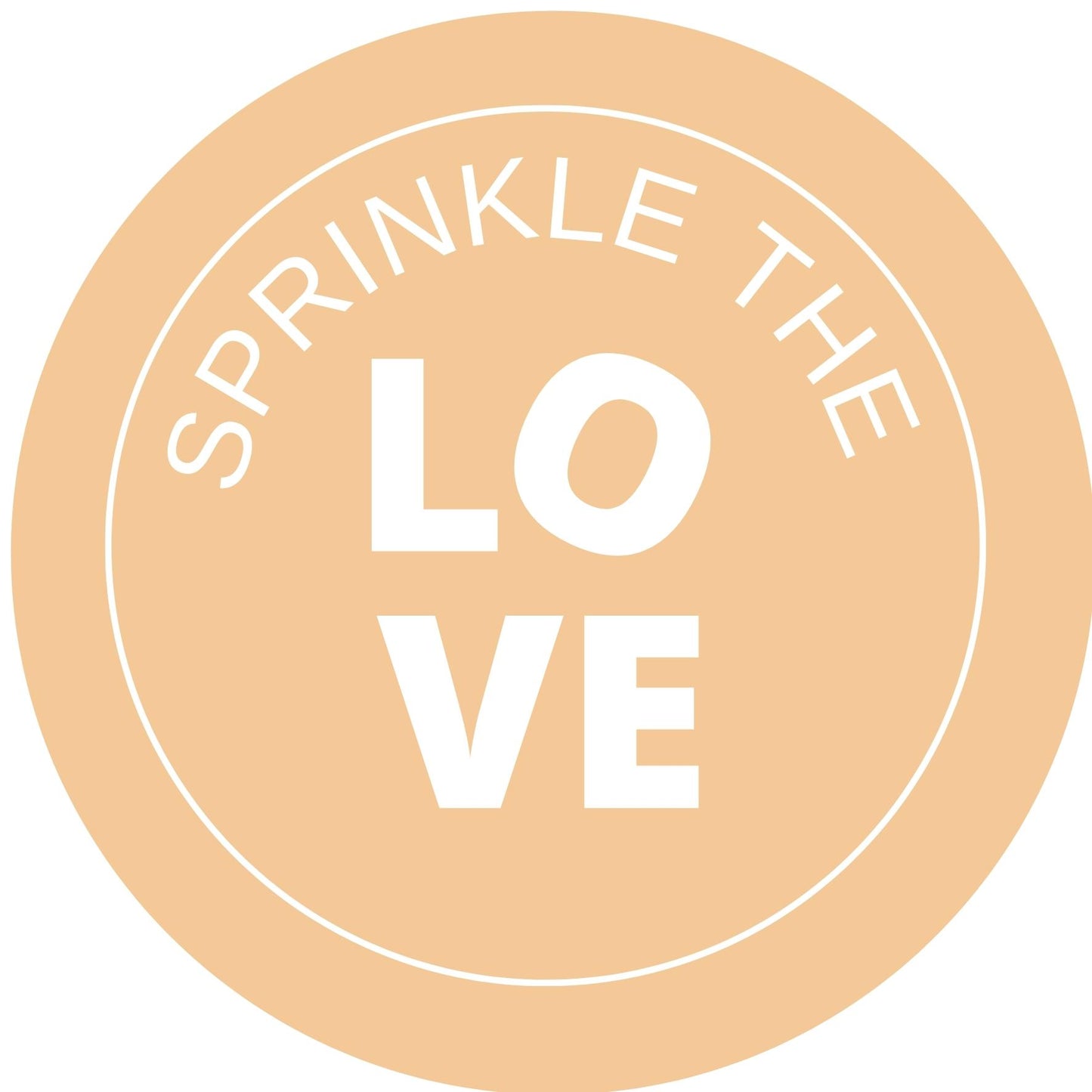 SPRINKLE THE LOVE #10 Confetti Pre-Printed Sticker