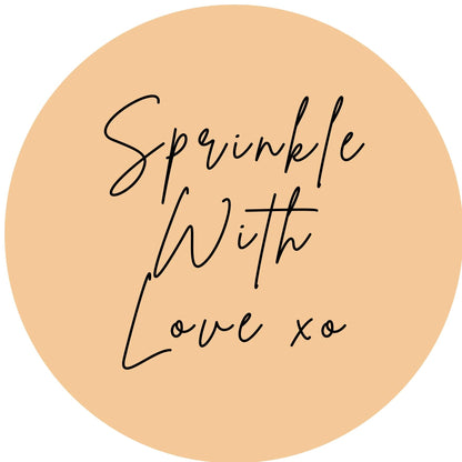 SPRINKLE WITH LOVE #7 Confetti Pre-Printed Sticker