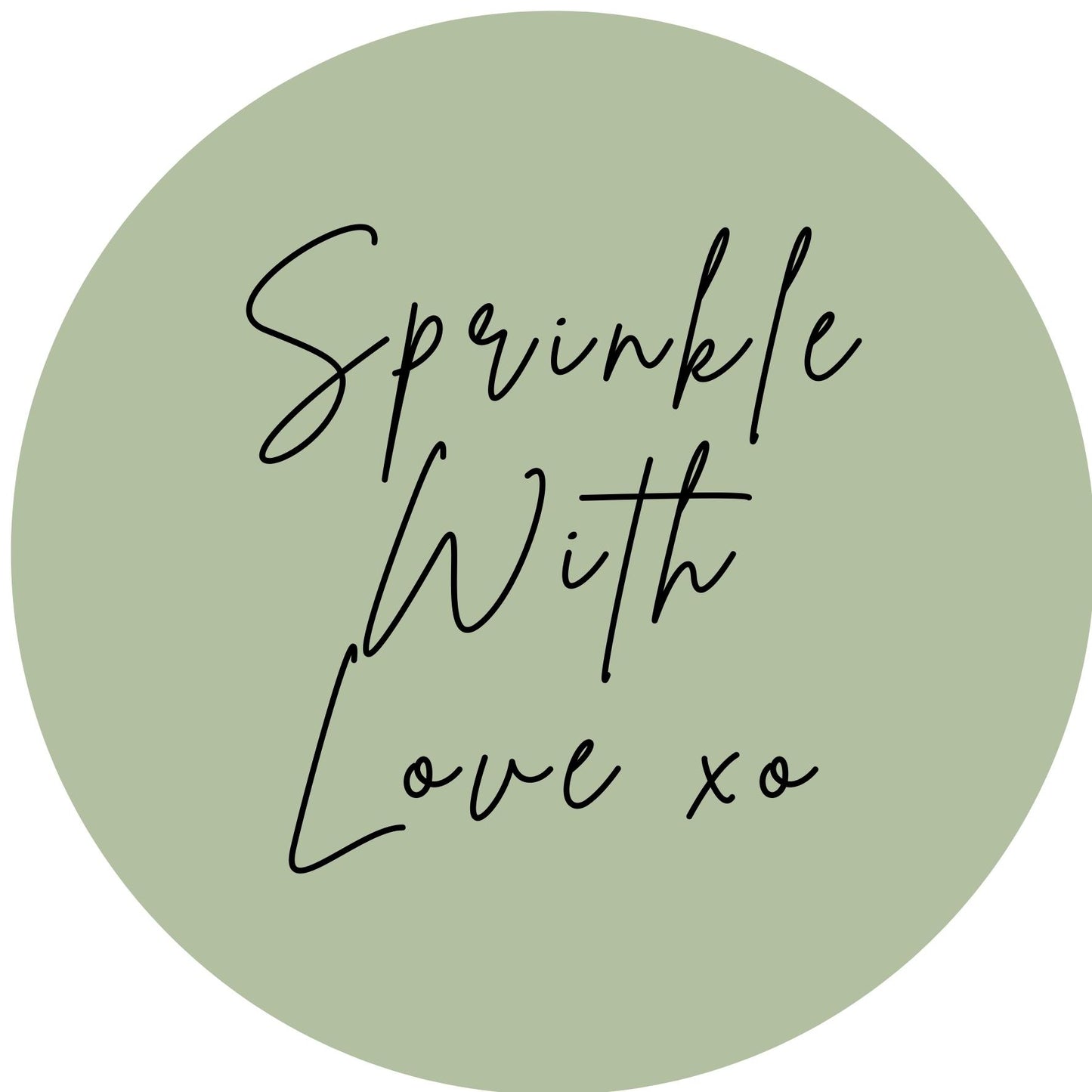 SPRINKLE WITH LOVE #7 Confetti Pre-Printed Sticker