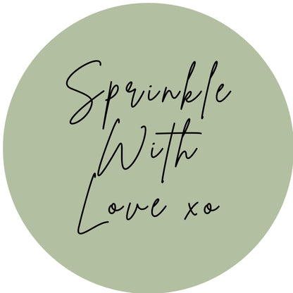 SPRINKLE WITH LOVE #7 Confetti Pre-Printed Sticker